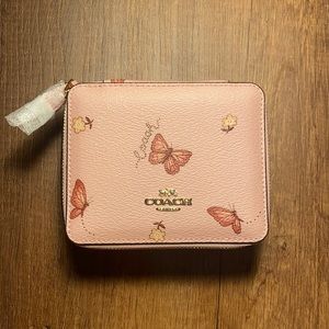 NWT COACH Pink Butterfly Jewelry Box IM/Blossom